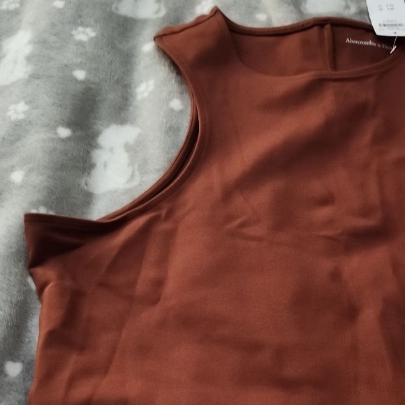 Abercrombie & Fitch One Shoulder Dress in Warm Brown - Picture 3 of 6